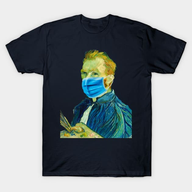 Van Gogh Self portrait with a mask T-Shirt by RandomGoodness